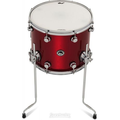  NEW
? DW DWe e33 Floor Tom - 12 inch x 14 inch, Black Cherry Metallic Lacquer