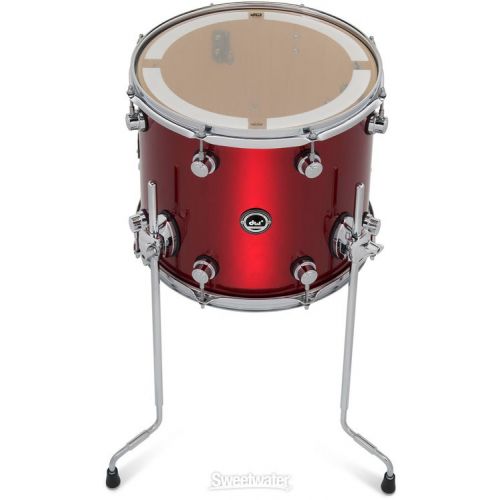  NEW
? DW DWe e33 Floor Tom - 12 inch x 14 inch, Black Cherry Metallic Lacquer