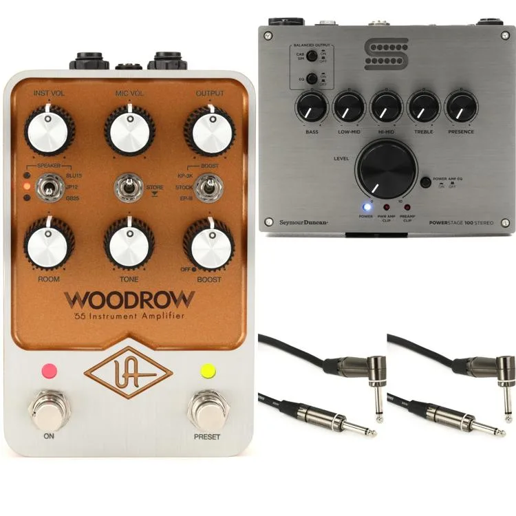 NEW
? Universal Audio Woodrow '55 Instrument Amplifier Pedal and Seymour Duncan PowerStage 100 Stereo Bundle