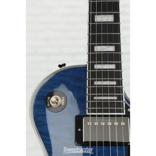  NEW
? Epiphone Les Paul Custom Electric Guitar - Viper Blue, Sweetwater Exclusive