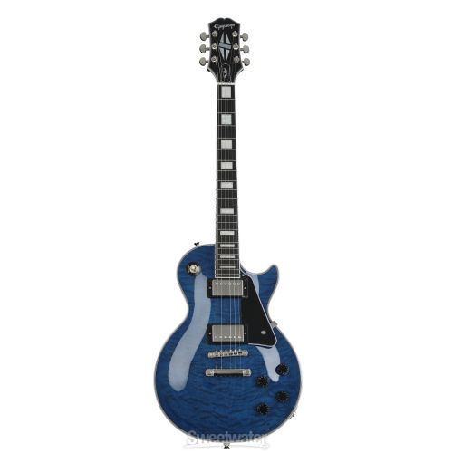  NEW
? Epiphone Les Paul Custom Electric Guitar - Viper Blue, Sweetwater Exclusive