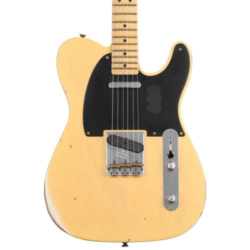  NEW
? Fender Custom Shop '52 Telecaster Relic Electric Guitar - Aged Nocaster Blonde, Sweetwater Exclusive