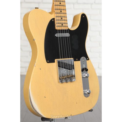  NEW
? Fender Custom Shop '52 Telecaster Relic Electric Guitar - Aged Nocaster Blonde, Sweetwater Exclusive