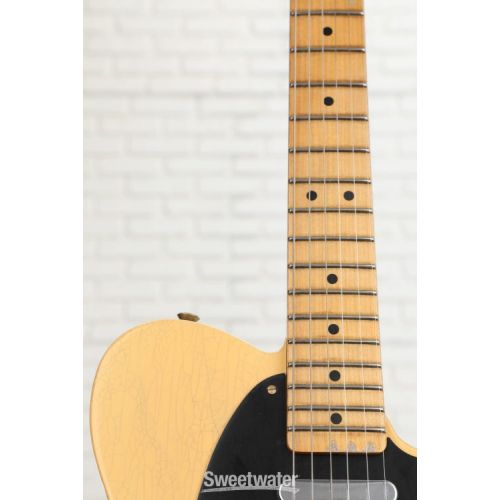  NEW
? Fender Custom Shop '52 Telecaster Relic Electric Guitar - Aged Nocaster Blonde, Sweetwater Exclusive