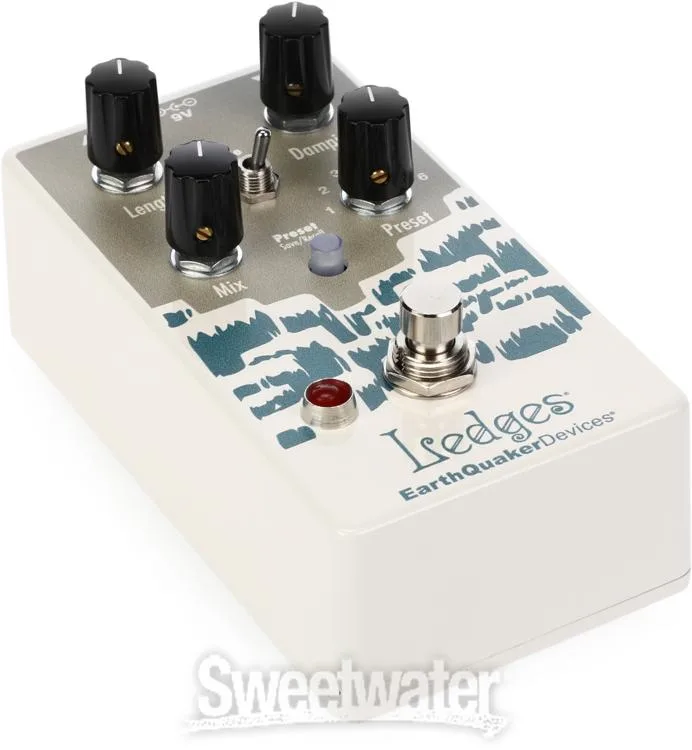  NEW
? EarthQuaker Devices Ledges Tri-Dimensional Reverberation Pedal - Frozen Tundra, Sweetwater Exclusive