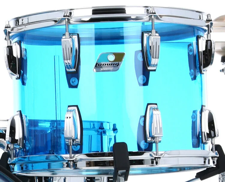  NEW
? Ludwig Vistalite Zep 4-piece Shell Pack - Blue