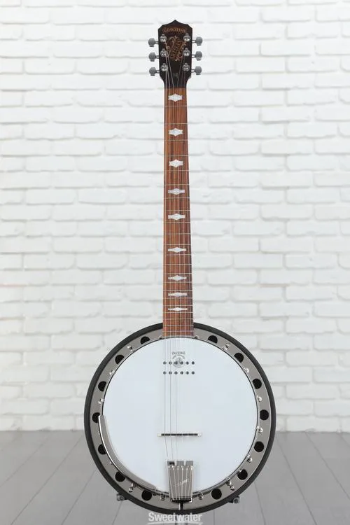  NEW
? Deering Artisan Goodtime Six-R Acoustic-electric Resonator Banjo - Dark Brown Stain