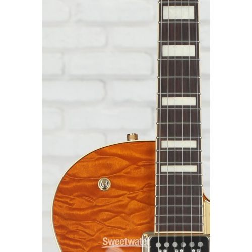  NEW
? Gretsch G6120TGQM-56 Limited-edition Quilt Classic Chet Atkins Hollowbody Electric Guitar with Bigsby - Roundup Orange Stain Lacquer