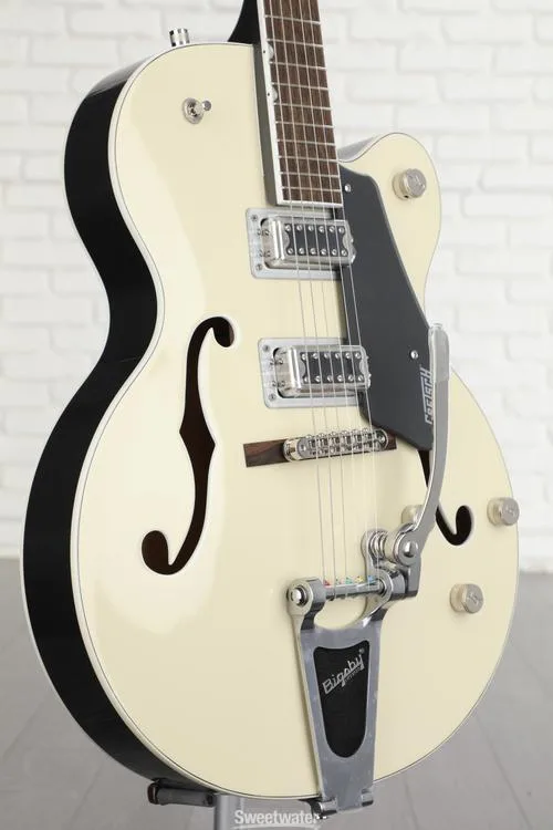  NEW
? Gretsch G5420T Electromatic Classic Hollowbody Single-cut Electric Guitar with Bigsby - Two-tone Vintage White/London Grey