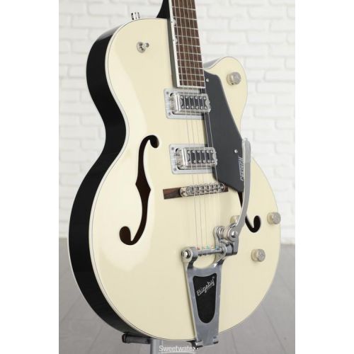  NEW
? Gretsch G5420T Electromatic Classic Hollowbody Single-cut Electric Guitar with Bigsby - Two-tone Vintage White/London Grey