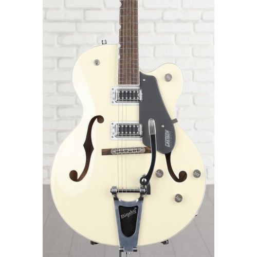  NEW
? Gretsch G5420T Electromatic Classic Hollowbody Single-cut Electric Guitar with Bigsby - Two-tone Vintage White/London Grey