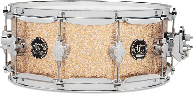  NEW
? DW Performance Series Maple Snare Drum - 5.5 inch x 14 inch, Bermuda Sparkle FinishPly