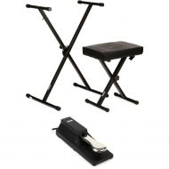 NEW
? On-Stage Keyboard Essential Accessories Bundle - Single X Stand