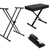 NEW
? On-Stage Keyboard Essential Accessories Bundle - Double X Stand