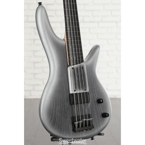  NEW
? Ibanez Gary Willis 25th-anniversary Signature 5-string Fretless Electric Bass - Silver Wave Burst Flat