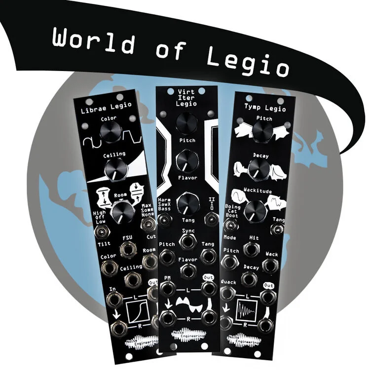  NEW
? Noise Engineering Legio Eurorack Module Panel Overlays - Multipack, Black