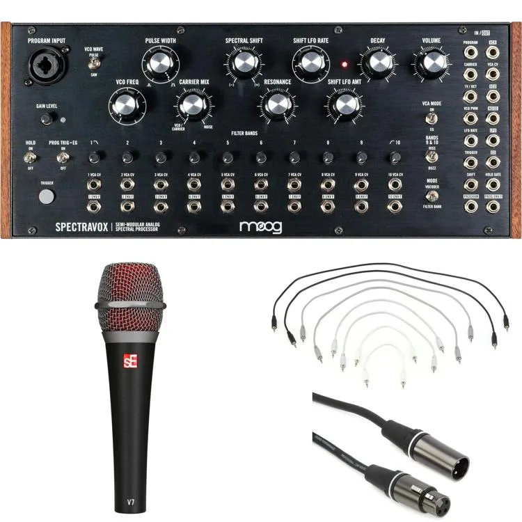 NEW
? Moog Spectravox Semi-modular Analog Spectral Processor and sE Electronics V7 Microphone Bundle