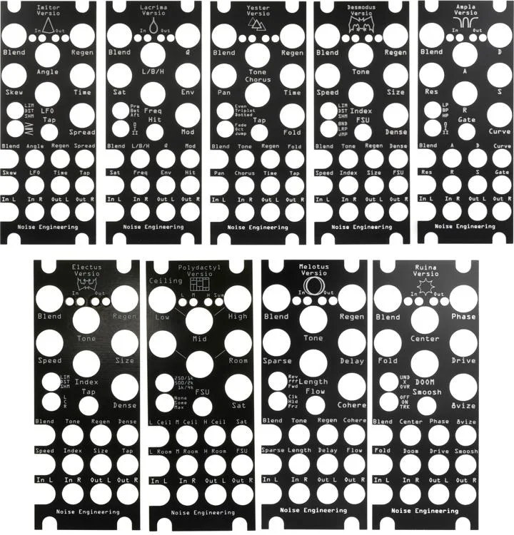 NEW
? Noise Engineering Versio Eurorack Module Panel Overlays - Multipack, Black