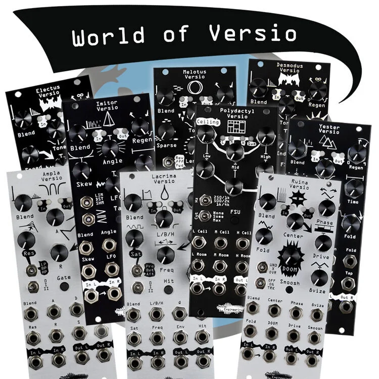  NEW
? Noise Engineering Versio Eurorack Module Panel Overlays - Multipack, Black