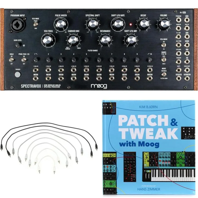 NEW
? Moog Spectravox Semi-modular Analog Spectral Processor with Patch Cables and Book