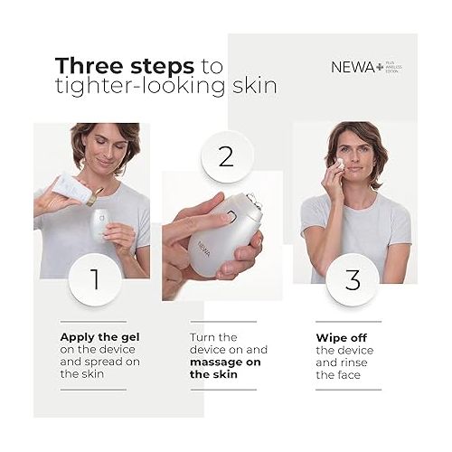  NEWA RF Wrinkle Reduction Device (Wireless) - Skincare Tool for Facial Tightening. Boosts Collagen, Reduces Wrinkles. with 1 Month Gel Supply.