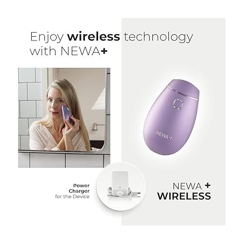  NEWA RF Wrinkle Reduction Device (Wireless) - Skincare Tool for Facial Tightening. Boosts Collagen, Reduces Wrinkles. with 2 Months Gel Supply.