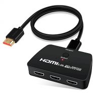 [아마존베스트]4K@60Hz HDMI Switch,NEWCARE HDMI Switch 3 in 1 Out,3-Port HDMI Switcher Selector,Supports 4K,3D,HDCP2.2,HDMI2.0,HDR,for Fire Stick 4K,HDTV, PS4, Game Consoles, PC and More.