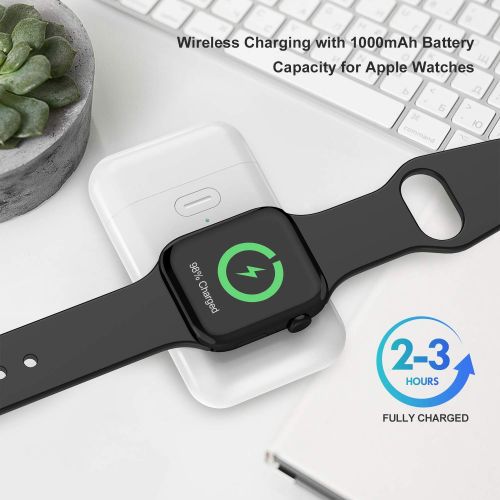  [아마존 핫딜]  [아마존핫딜]NEWDERY Ladegerat fuer Apple Watch, USB Magnetisch Ladegerat Eingebaute 1000mAh Powerbank kabelloses Laden Kompatibel mit Allen Apple Watch-Serien 4/3/2/1, Nike +, Hermes, Edition (