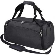 [아마존 핫딜]  [아마존핫딜]NEWHEY Gym Duffle Bag Waterproof Travel Weekender Bag for Men Women Duffel Bag Backpack with Shoes Compartment Overnight Bag 40L Black