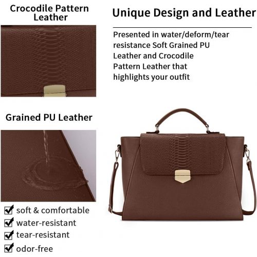  [아마존베스트]NEWHEY Briefcase for Women 15.6 Laptop Bag Business Messenger Bag Work Tote Bag Professional Shoulder Purse with Padded Compartment for Tablet Notebook Ultrabook Black