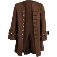 NEWSAIL Mens Medieval Pirate Jacket Steampunk Coat Captain Adult Halloween Cosplay Costume