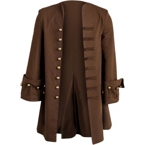  할로윈 용품NEWSAIL Mens Medieval Pirate Jacket Steampunk Coat Captain Adult Halloween Cosplay Costume