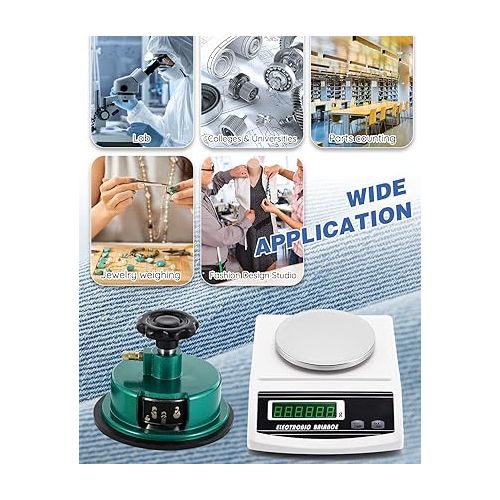  NEWTRY 1000g/0.01g Electronic Fabric GSM Scale Digital Textile Weight Balance with a 0-2mm Disc Sampler Cloth Cutter for Textile Paper Non-Woven Fabrics (110V Scale + Sampler)