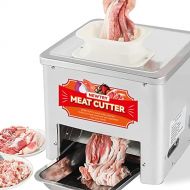 [아마존베스트]NEWTRY Commercial Meat Cutter Machine for Restaurant 10mm Blade Automatic Slice Strip Cube Meat Cutting Machine 350lb/h Stainless Steel 110V US Plug