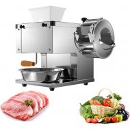 [아마존베스트]NEWTRY 2-in-1 Commercial Meat and Vegetable Cutting Machine Electric Meat Cutter Shredder Strip Cutting Machine 350lb/h Stainless Steel (with a 2.5mm blade)