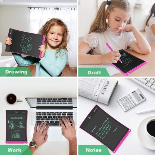  [아마존베스트]NEWYES Jot 8.5 Inch Doodle Pad Drawing Board LCD Writing Tablet with Lock Function for Note Taking eWriter Gifts for Kids Pink