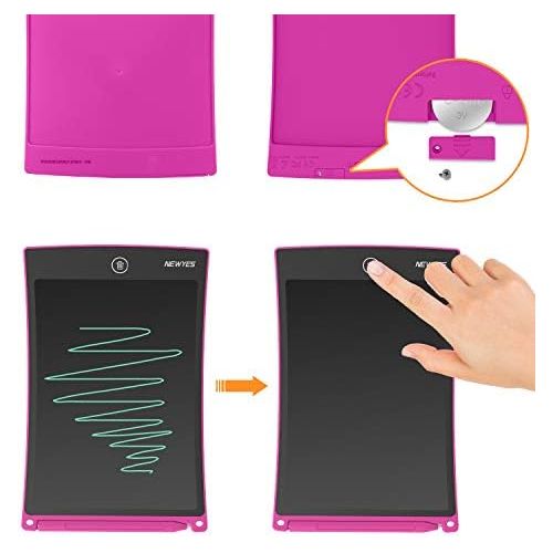  [아마존베스트]NEWYES Jot 8.5 Inch Doodle Pad Drawing Board LCD Writing Tablet with Lock Function for Note Taking eWriter Gifts for Kids Black