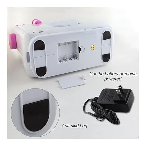  NEX Sewing Machine, Crafting Mending Machine, Children Present Portable with 12 Built-In Stitches