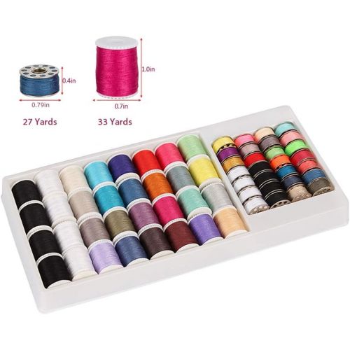  NEX 60 Piece Sewing Thread Kit for Sewing Machine, Mixed Colors