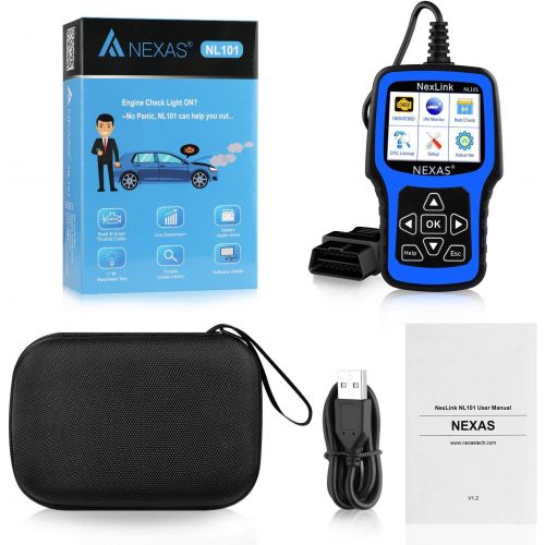  [아마존핫딜][아마존 핫딜] NEXAS NL101 Obd2 Scanner Automotive Diagnostic Tool Check Engine Light OBD2 Car Code Reader Fault Code Scanner with Battery Test