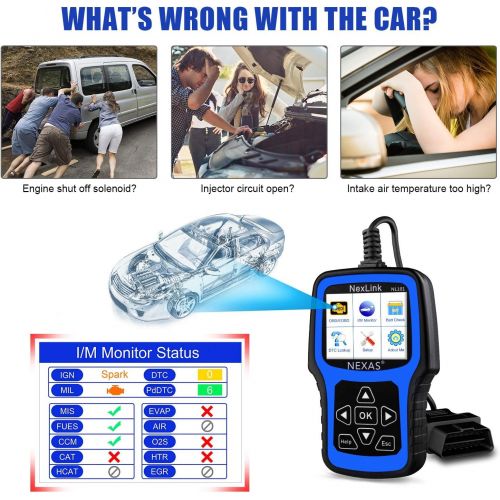  [아마존핫딜][아마존 핫딜] NEXAS NL101 Obd2 Scanner Automotive Diagnostic Tool Check Engine Light OBD2 Car Code Reader Fault Code Scanner with Battery Test