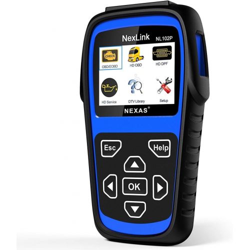  NEXAS Heavy Duty Truck Scan Tool NL102 Plus Auto Scanner with DPF/Sensor Calibration/Oil Reset + Check Engine for Cars; Truck & Car 2 in 1 Code Reader (Upgrade Version)