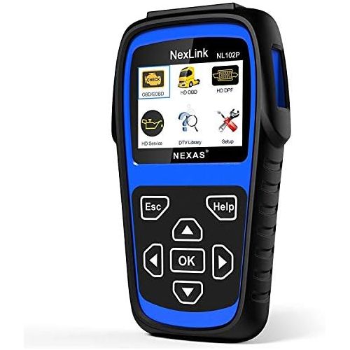  NEXAS Heavy Duty Truck Scan Tool NL102 Plus Auto Scanner with DPF/Sensor Calibration/Oil Reset + Check Engine for Cars; Truck & Car 2 in 1 Code Reader (Upgrade Version)