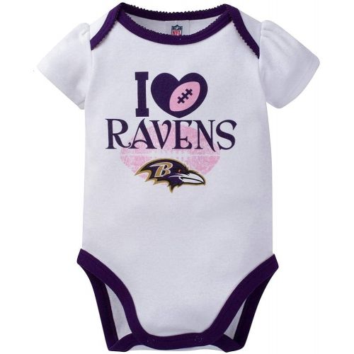  NFL Girls 3 Pack Short Sleeve Bodysuit