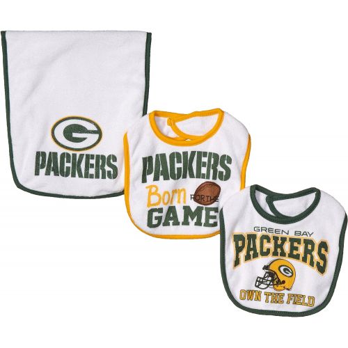  NFL 2 Bibs & 1 Burp Cloth Set