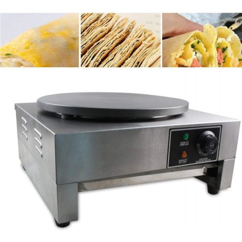  NOPTEG Electric Crepe Maker, 3KW Electric Pancakes Maker Griddle, 16 Electric Nonstick Crepe Pan with Batter Spreader, Precise Temperature Control for Blintzes, Eggs, Pancakes and More