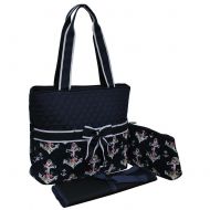 Rose Anchor NGIL Quilted 3pc Diaper Bag