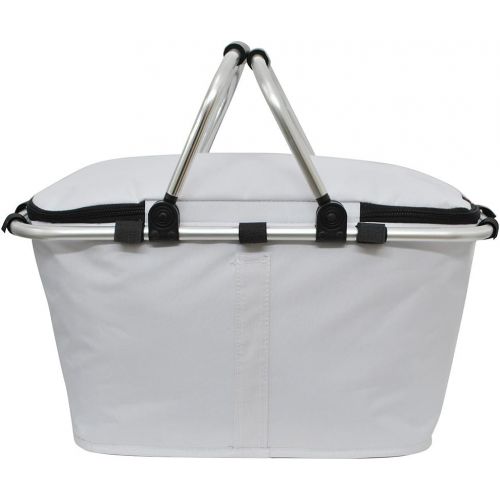  NGIL Baseball White Print Insulated Picnic Basket