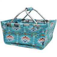 NGIL Southern Aztec & Sarape Canvas Shopping, Market, Picnic Basket