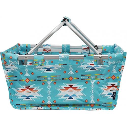  NGIL Southern Aztec & Sarape Canvas Shopping, Market, Picnic Basket